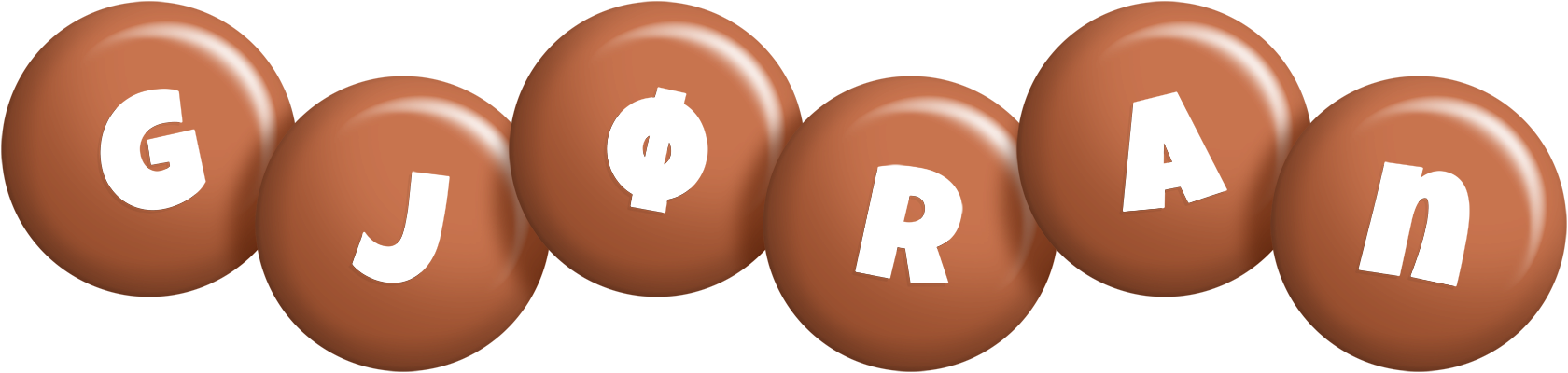 Gjøran candy-brown logo