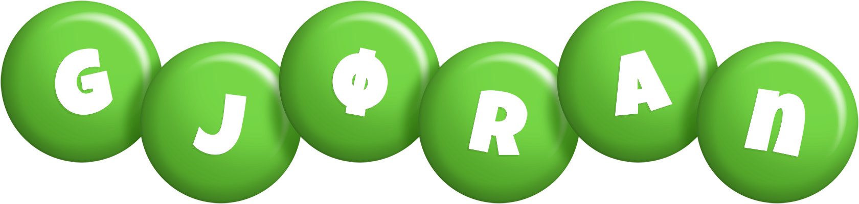 Gjøran candy-green logo