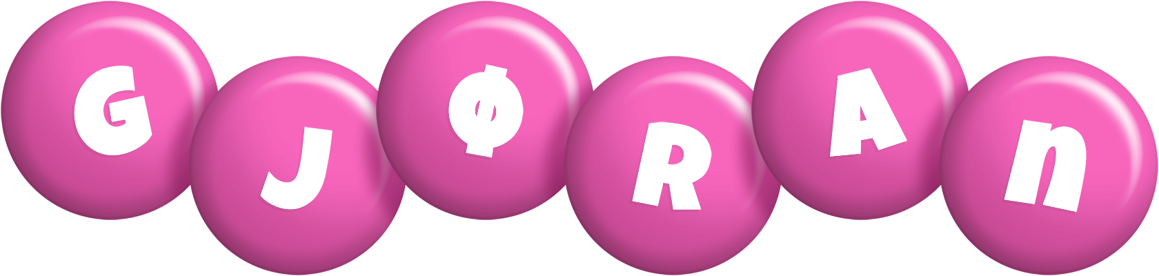 Gjøran candy-pink logo