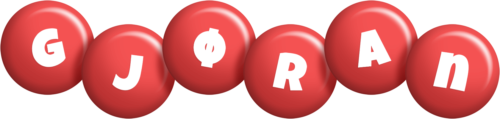 Gjøran candy-red logo