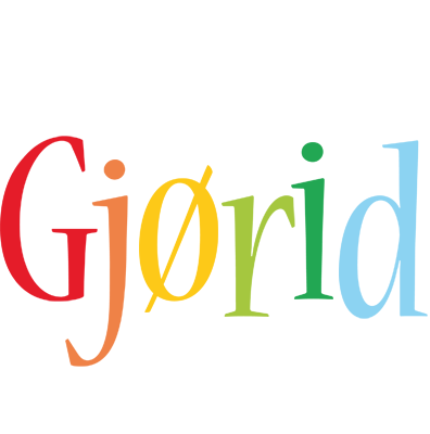 Gjørid birthday logo