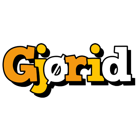 Gjørid cartoon logo