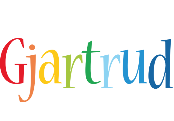 Gjartrud birthday logo