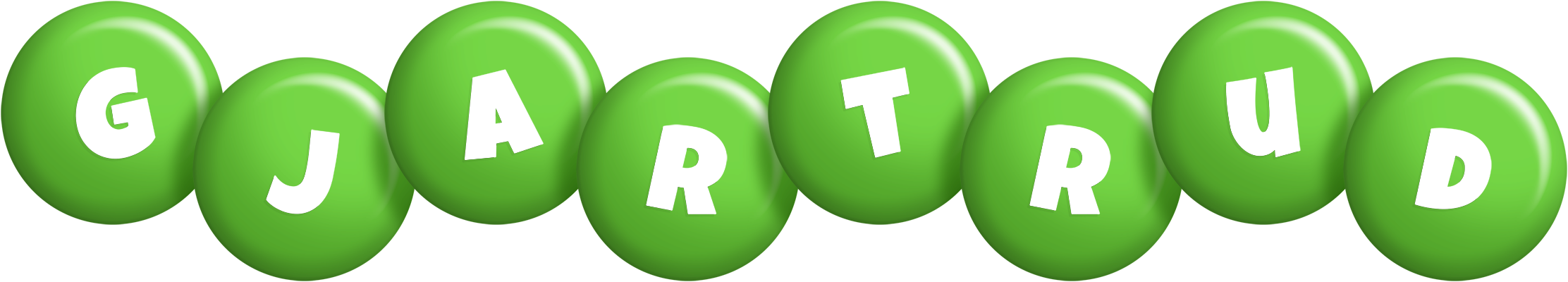 Gjartrud candy-green logo