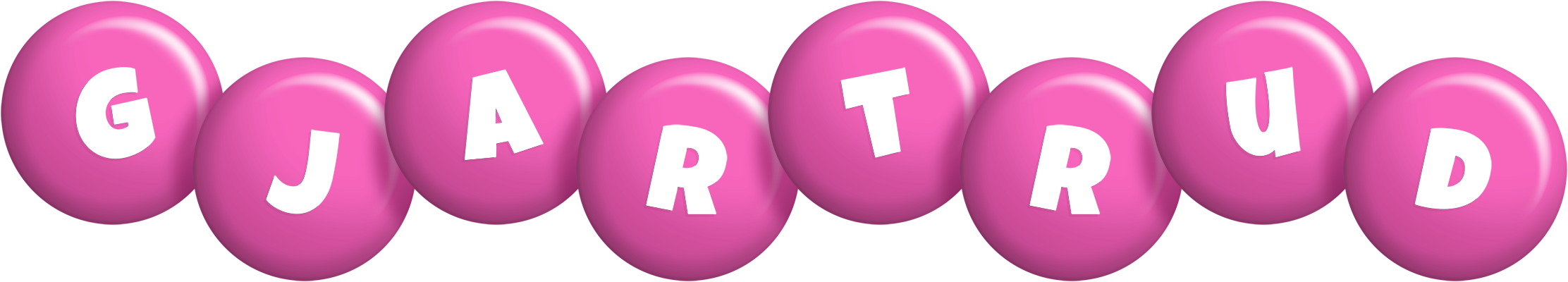 Gjartrud candy-pink logo