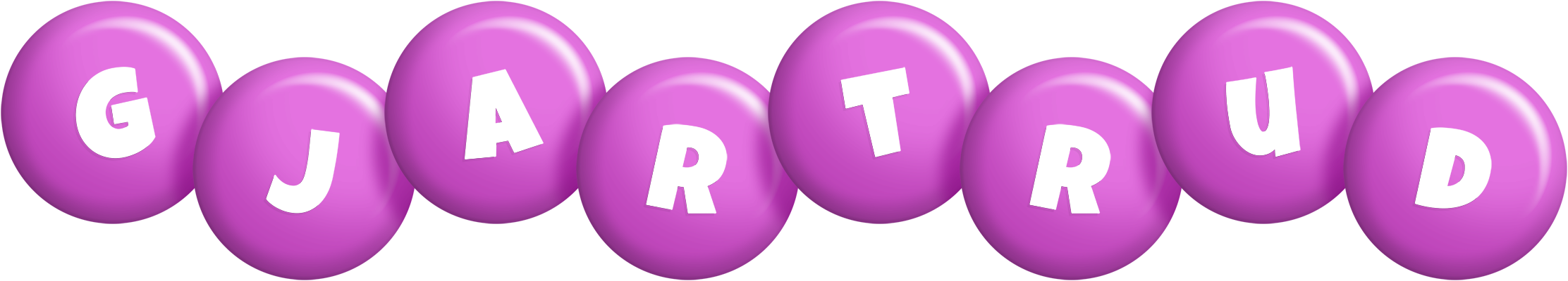 Gjartrud candy-purple logo