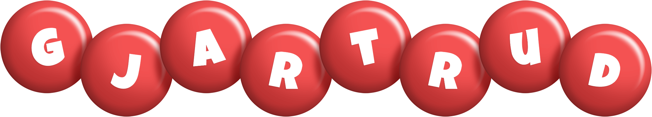 Gjartrud candy-red logo