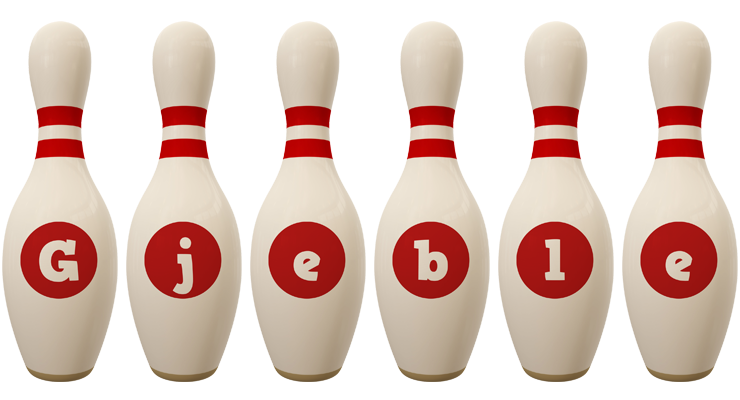 Gjeble bowling-pin logo