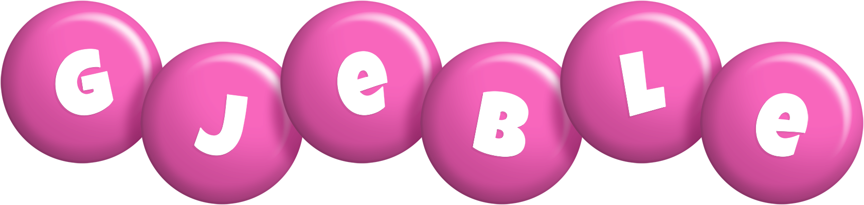 Gjeble candy-pink logo
