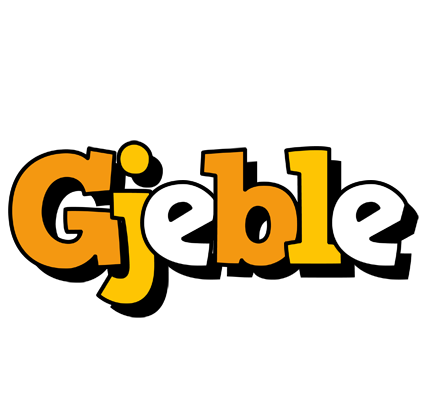 Gjeble cartoon logo