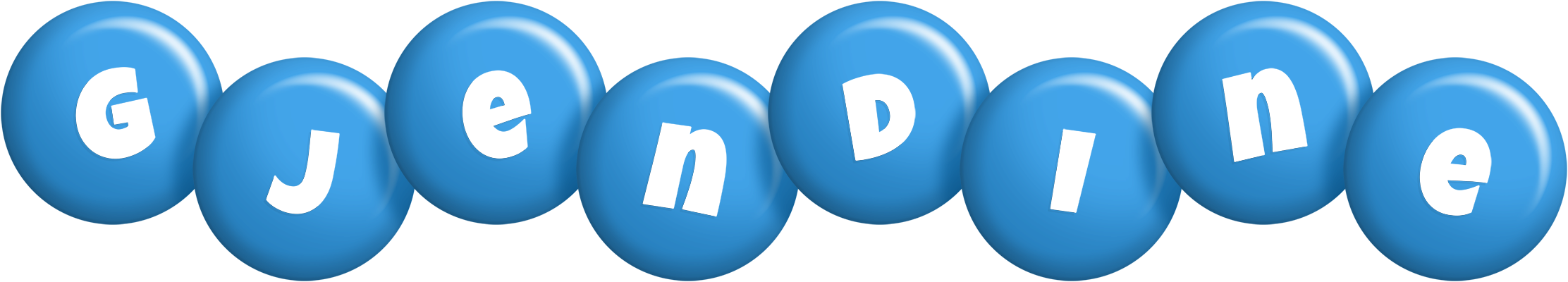 Gjendine candy-blue logo