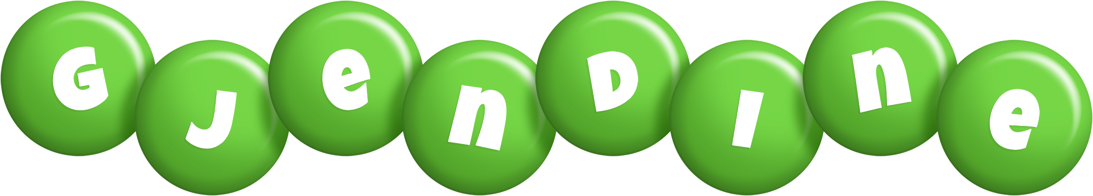 Gjendine candy-green logo