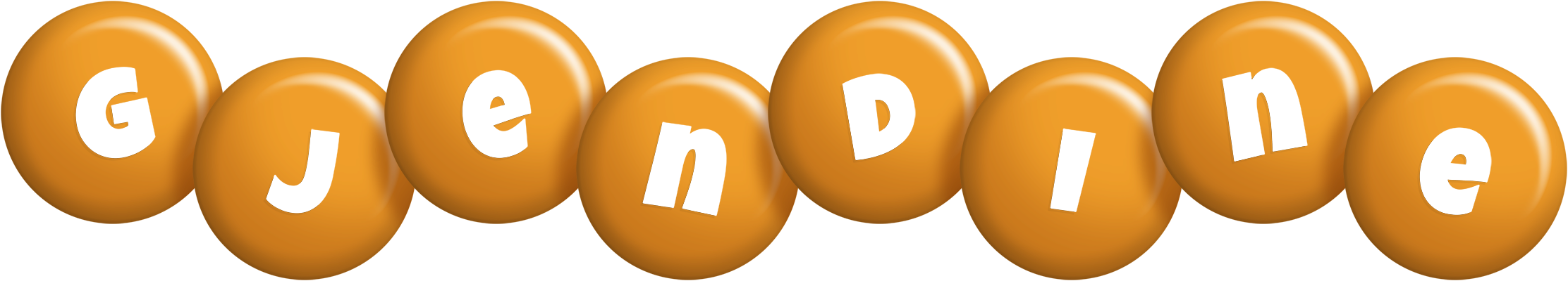 Gjendine candy-orange logo