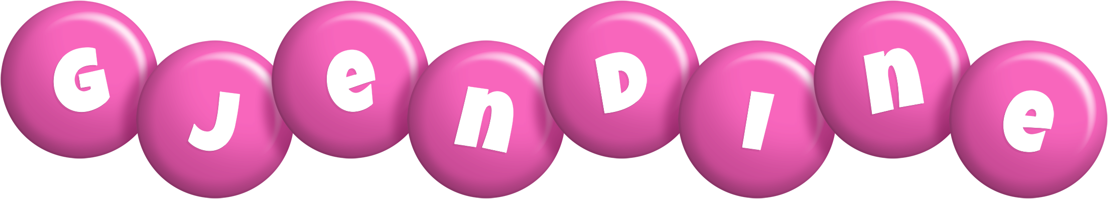 Gjendine candy-pink logo