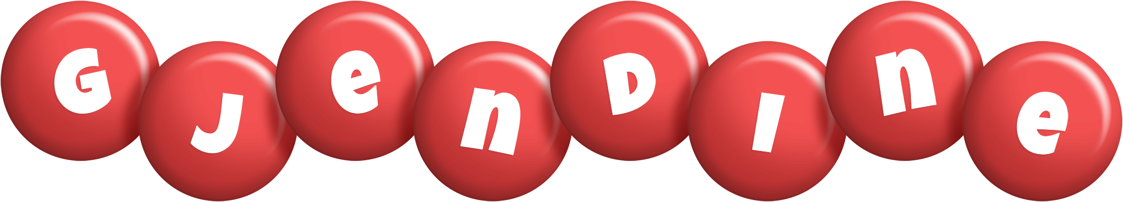 Gjendine candy-red logo
