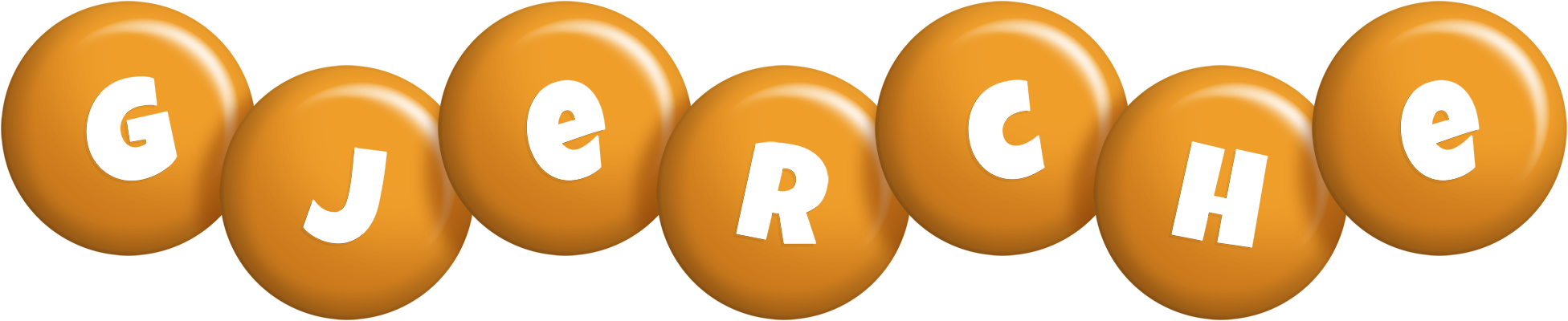 Gjerche candy-orange logo