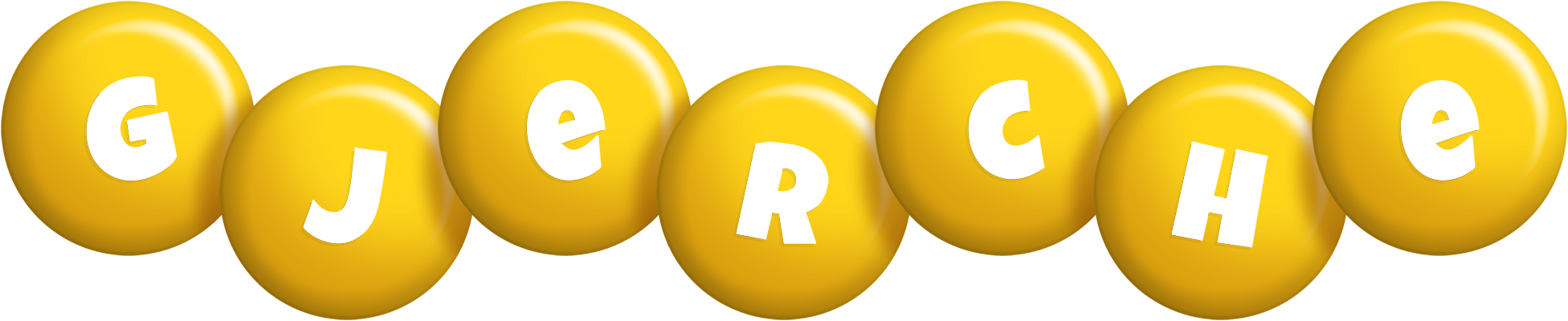 Gjerche candy-yellow logo