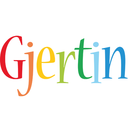 Gjertin birthday logo
