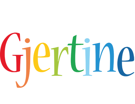 Gjertine birthday logo