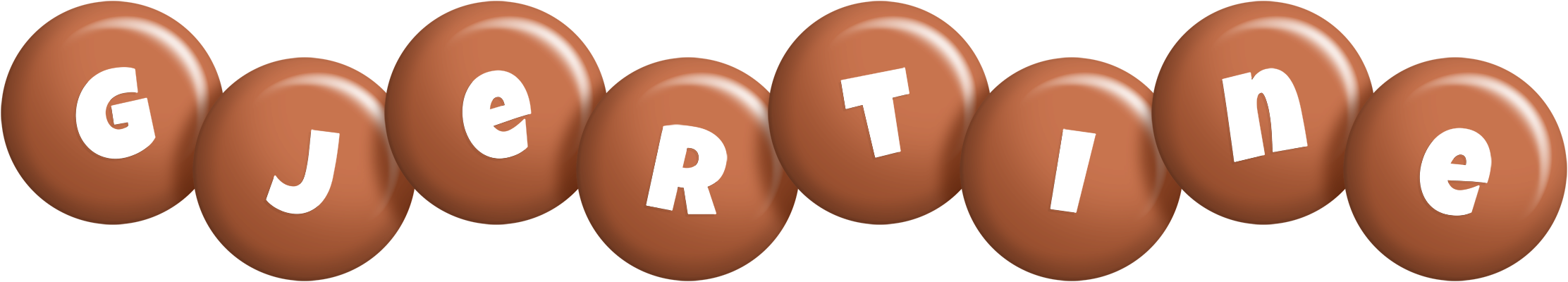 Gjertine candy-brown logo