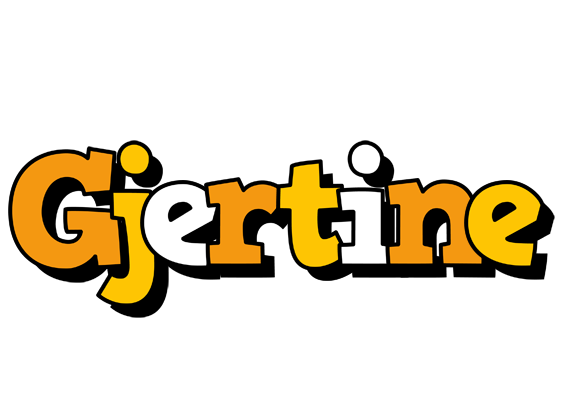 Gjertine cartoon logo