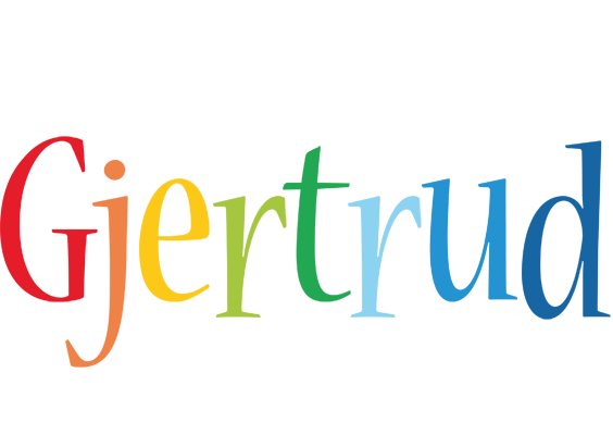 Gjertrud birthday logo