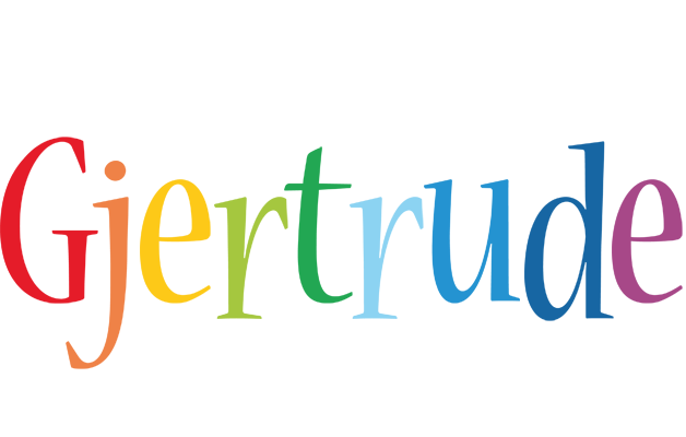 Gjertrude birthday logo