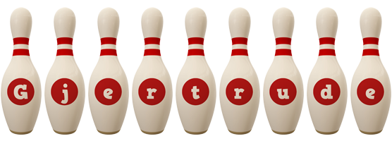 Gjertrude bowling-pin logo