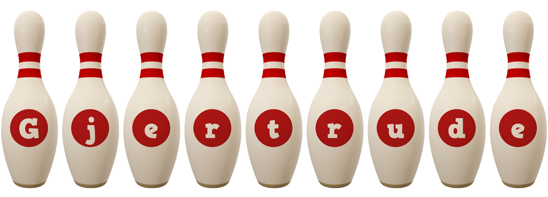 Gjertrude bowling-pin logo