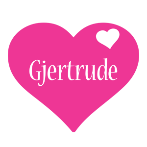 Gjertrude love-heart logo