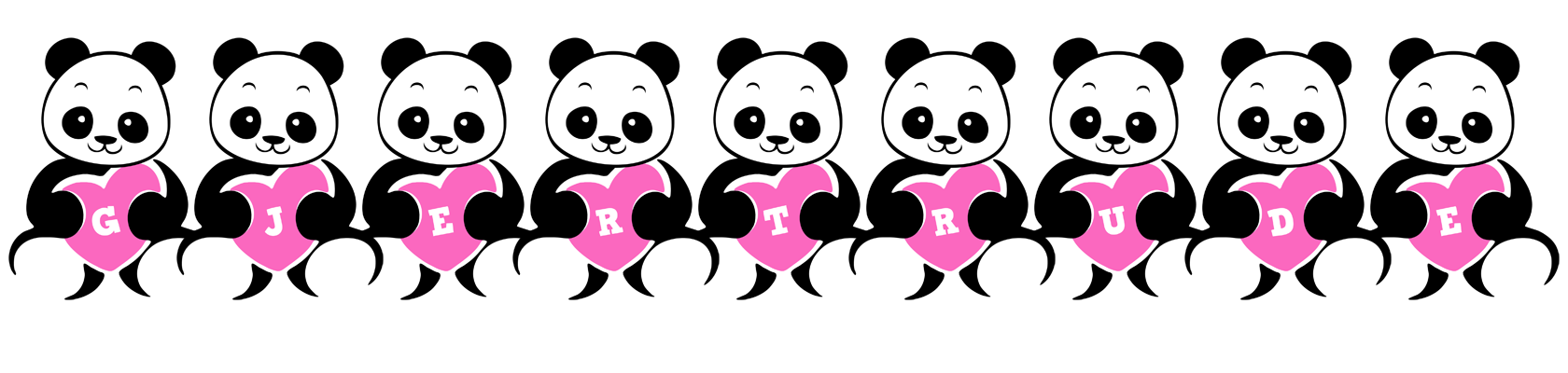 Gjertrude love-panda logo