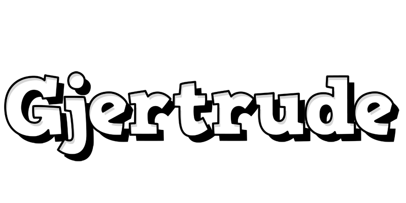 Gjertrude snowing logo