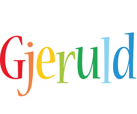 Gjeruld birthday logo