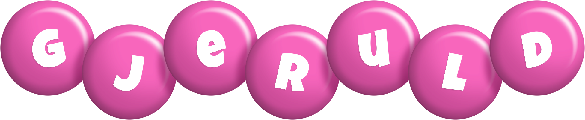 Gjeruld candy-pink logo