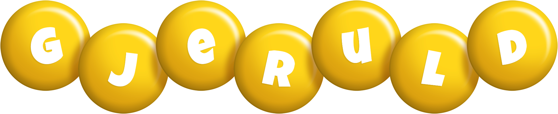 Gjeruld candy-yellow logo