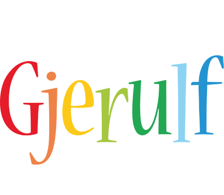 Gjerulf birthday logo