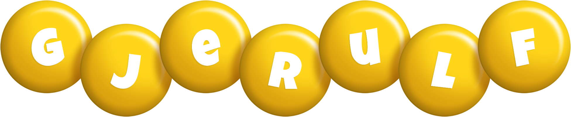 Gjerulf candy-yellow logo