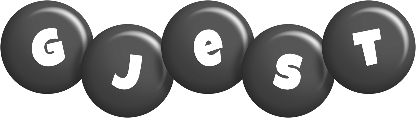Gjest candy-black logo