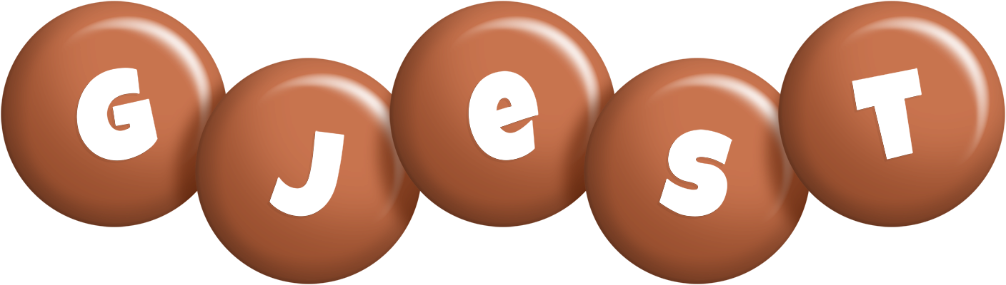 Gjest candy-brown logo