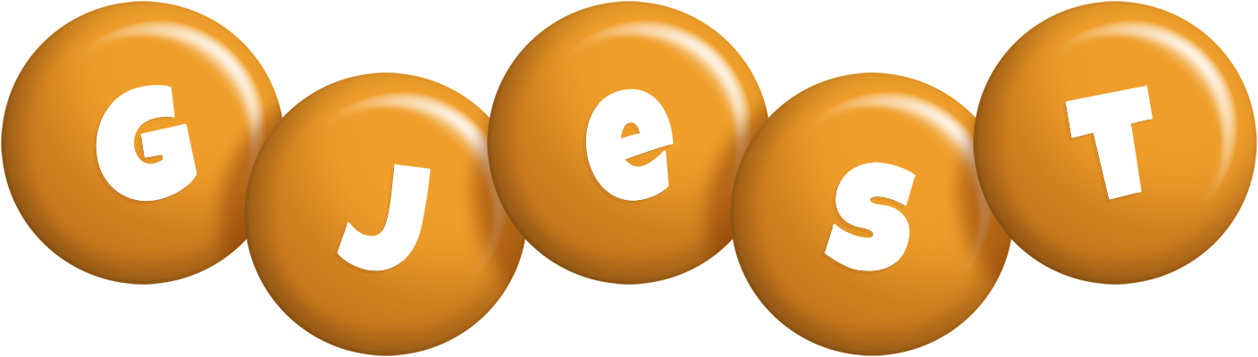 Gjest candy-orange logo