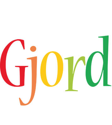 Gjord birthday logo