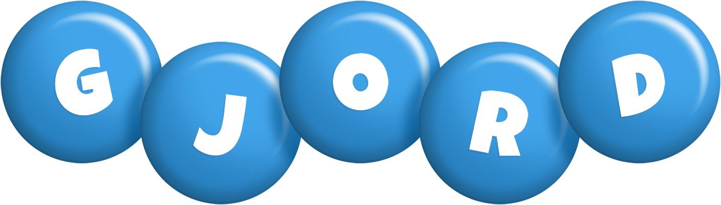 Gjord candy-blue logo