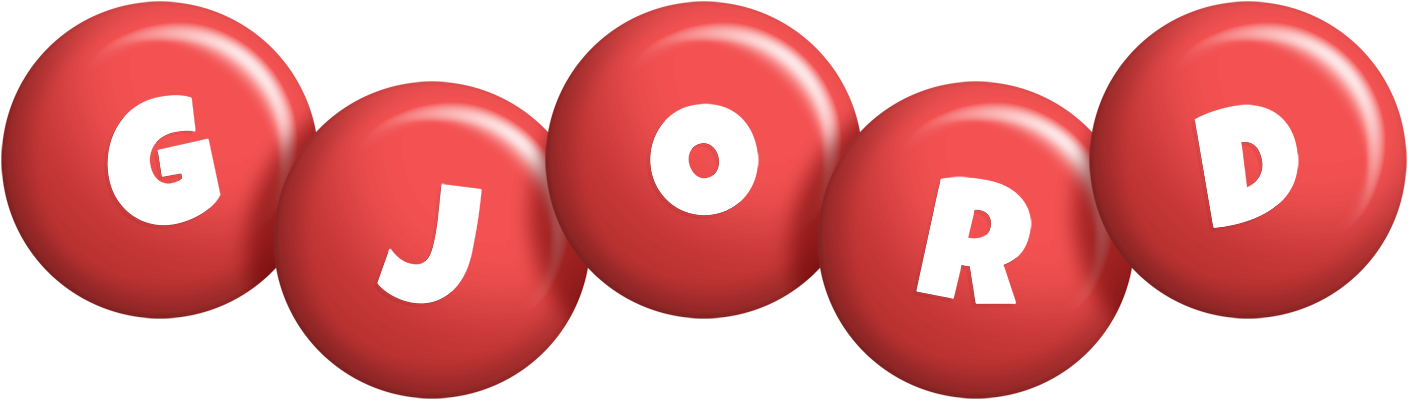 Gjord candy-red logo