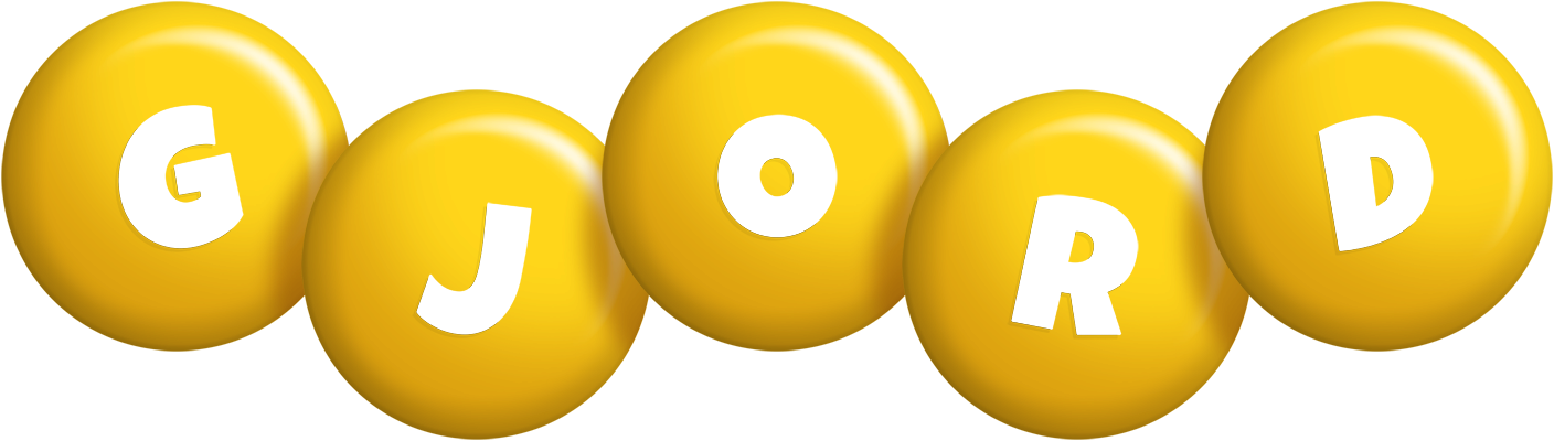 Gjord candy-yellow logo