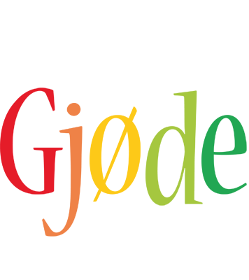 Gjøde birthday logo