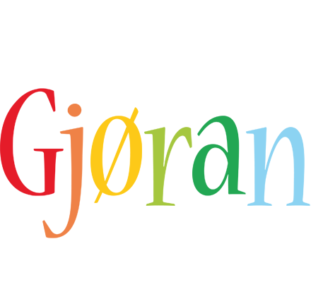 Gjøran birthday logo