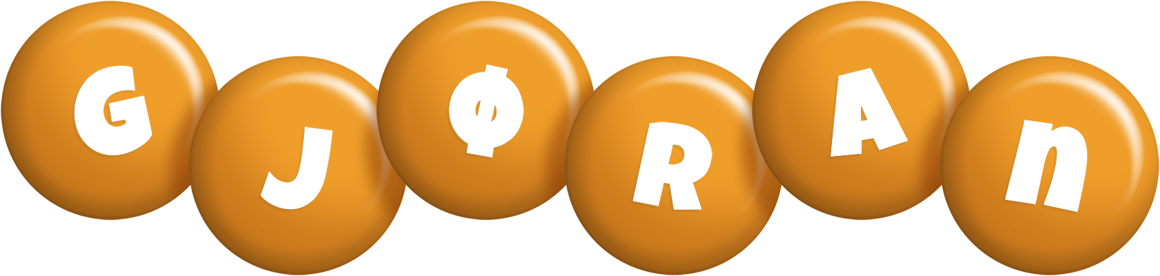 Gjøran candy-orange logo