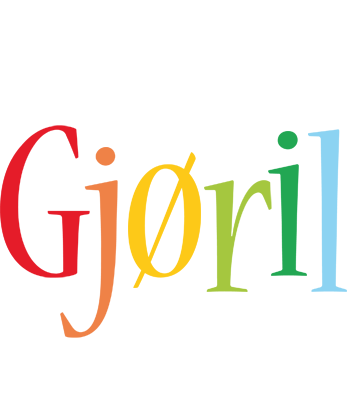 Gjøril birthday logo