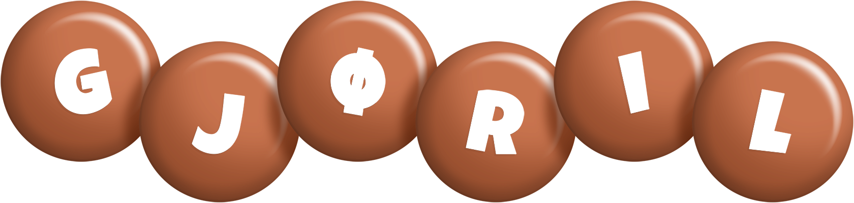 Gjøril candy-brown logo