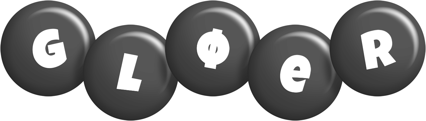 Gløer candy-black logo